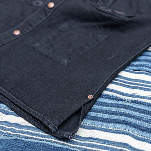 Indigofera 14oz Gunpowder ‘Blaze’ Denim Vest – Rinsed