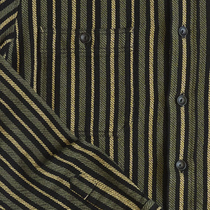 Indigofera McAllen Twill Work Shirt Striped Close Up Pocket