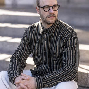 Indigofera McAllen Twill Work Shirt Striped worn