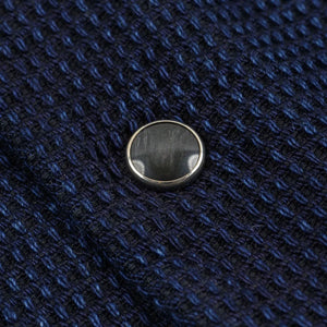 Iron Heart 10oz Dobby Cloth Short Sleeve Mechanic Shirt Indigo IHSH445 detail snap button
