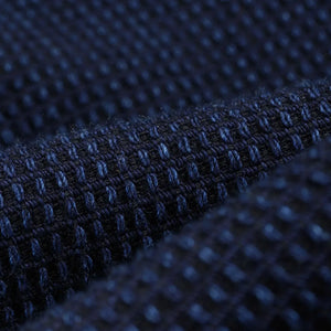 Iron Heart 10oz Dobby Cloth Short Sleeve Mechanic Shirt Indigo IHSH445 close up fabric