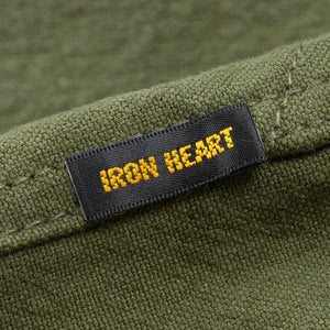 Iron Heart 12oz Duck Canvas Hunting Vest Olive IHV52 close up woven label