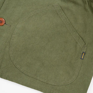 Iron Heart 12oz Duck Canvas Hunting Vest Olive IHV52 detail half moon pocket