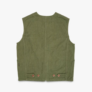Iron Heart 12oz Duck Canvas Hunting Vest Olive IHV52 backside