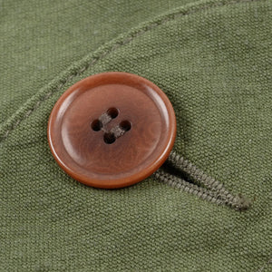 Iron Heart 12oz Duck Canvas Hunting Vest Olive IHV52 close up button