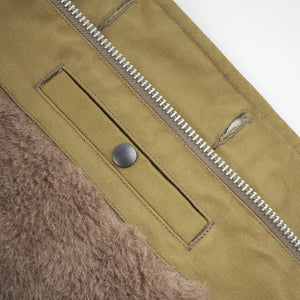 Iron Heart IHM35 12oz Whipcord N1 Deck Jacket Khaki detail interior pocket