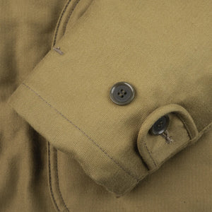 Iron Heart IHM35 12oz Whipcord N1 Deck Jacket Khaki close up adjustable cuff