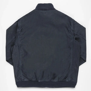 Iron Heart 12oz Whipcord Tanker Jacket Navy IHM47 flat backside