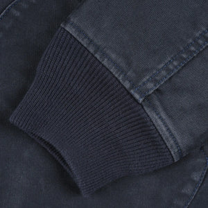 Iron Heart 12oz Whipcord Tanker Jacket Navy IHM47 detail cuff