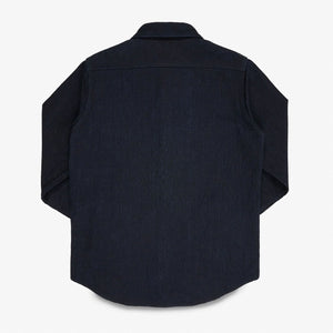 Iron Heart 13oz Dobby Cloth CPO Shirt Indigo IHSH437 backside flat