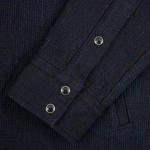 Iron Heart 13oz Dobby Cloth CPO Shirt Indigo IHSH437 detail cuff