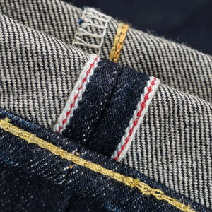 Iron Heart 14oz Selvedge Denim 1955 Vintage Tapered Jeans Regular Tapered IH 1955S 142 detail selvedge