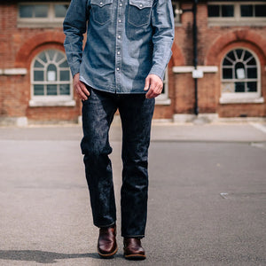 Iron Heart 634s 16oz Slubby Selvedge Jeans Classic Straight IH 634s SLB worn lifestyle