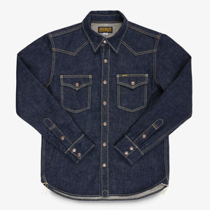 Iron Heart 18oz Vintage Selvedge Denim CPO Shirt Indigo IHSH-292