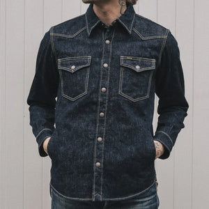 Iron Heart 18oz Vintage Selvedge Denim CPO Shirt Indigo IHSH-292