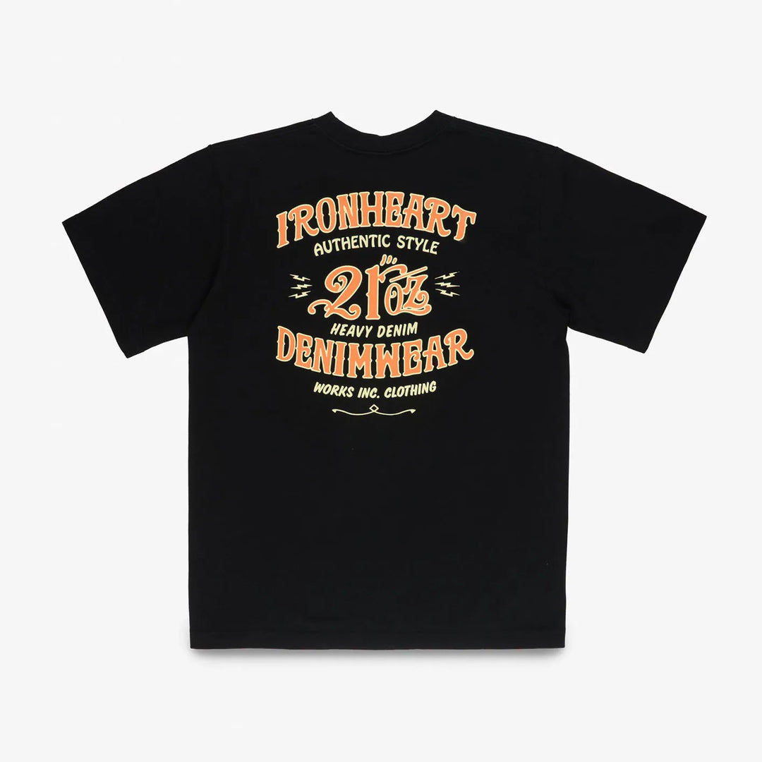 Iron Heart IHT-2603 Loopwheeled Print TShirt Black backside