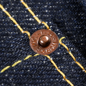 Iron Heart 634S 21oz Ultra Heavy Raw Selvedge Jeans Classic Straight close up rivet
