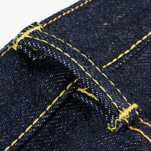 Iron Heart 634S 21oz Ultra Heavy Raw Selvedge Jeans Classic Straight close up belt loop