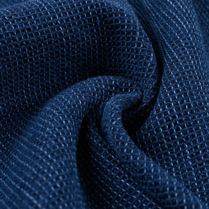 Iron Heart 5oz Waffle Work Shirt Indigo IHSH96 detail fabric