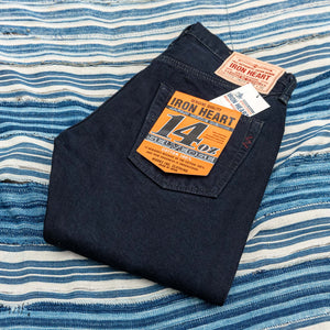 Iron Heart 777 Black Overdyed 14oz Selvedge Jeans - Slim Tapered / IH-777S-142OD