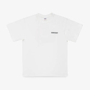 Iron Heart Samurai 7oz Loopwheeled TShirt White IHT634 flat front