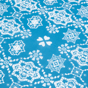 Iron Heart “Bell” Paisley Selvedge Bandana – Turquoise Blue