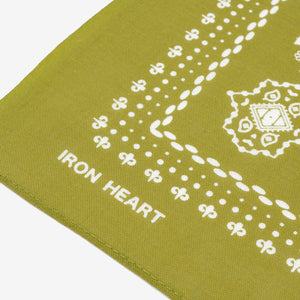 Iron Heart “Bell” Paisley Selvedge Bandana – Green