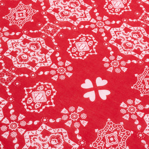 Iron Heart “Bell” Paisley Selvedge Bandana – Red