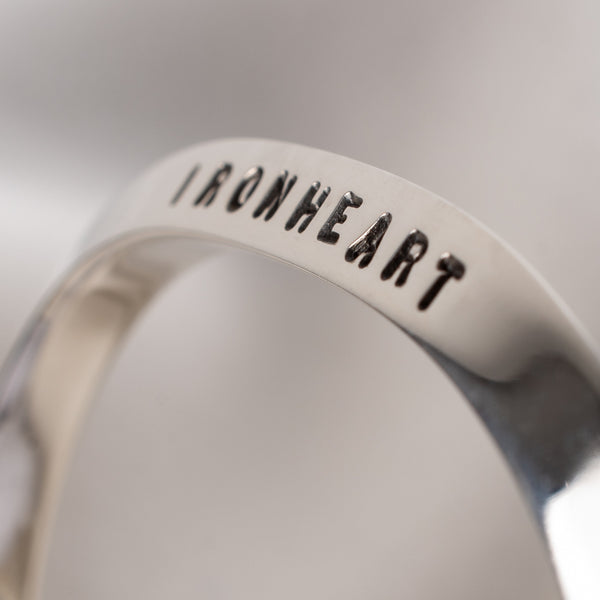 Iron Heart “V“ Profile Bangle – Sterling Silver / IHSI-10