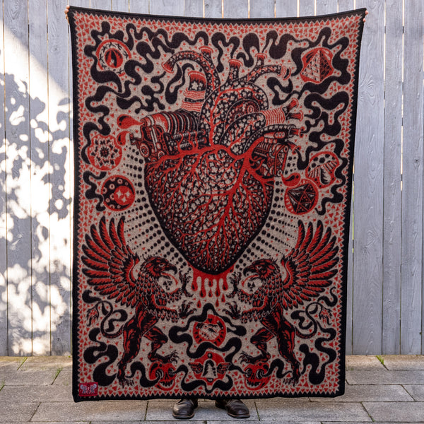 Iron Heart x Indigofera ‘Friendship’ Blanket – Norwegian Wool / IHxIF-01