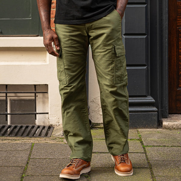 Iron Heart 12oz Whipcord Cargo Pants – Army Green / IH-738