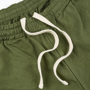 Iron Heart Cotton Easy Shorts Olive IH729 detail drawstring
