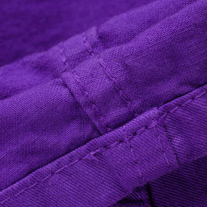 Iron Heart Cotton Easy Shorts Purple IH729 close up seam