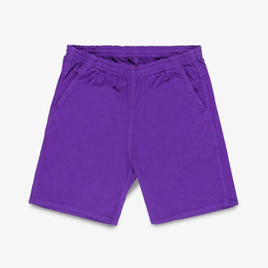Iron Heart Cotton Easy Shorts Purple IH729 flat front