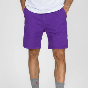 Iron Heart Cotton Easy Shorts Purple IH729 worn front