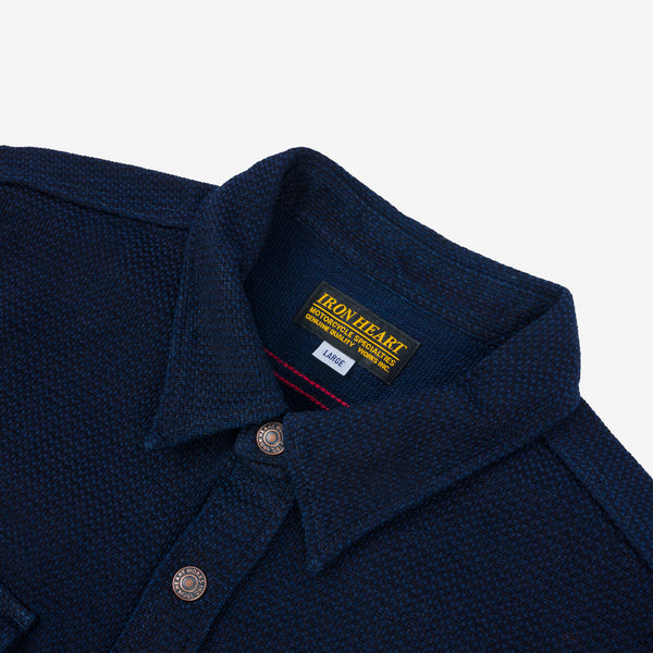 Iron Heart 12oz Dobby CPO Shirt – Indigo Dyed / IHSH-389