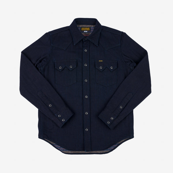 Iron Heart 14oz Double Cloth Sawtooth Western Shirt – IHSH-368 / Indigo Dyed