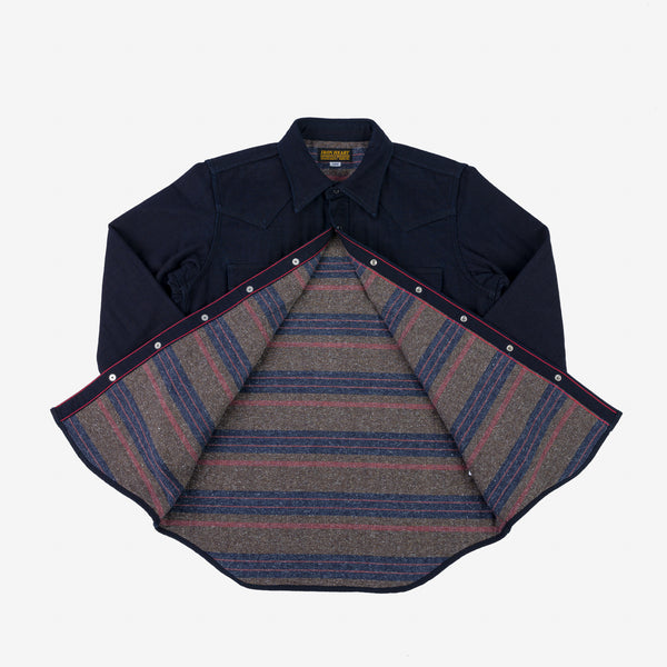 Iron Heart 14oz Double Cloth Sawtooth Western Shirt – IHSH-368 / Indigo Dyed