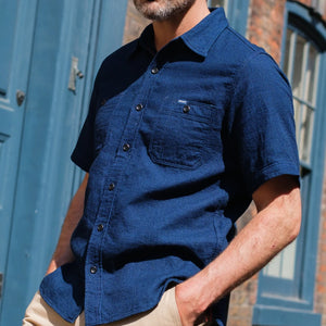 Iron Heart 5oz Double Gauze Summer Shirt – IHSH-417 / Indigo Dyed
