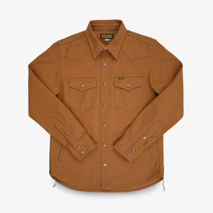 Iron Heart 17oz Duck CPO Western Shirt – Brown / IHSH-422