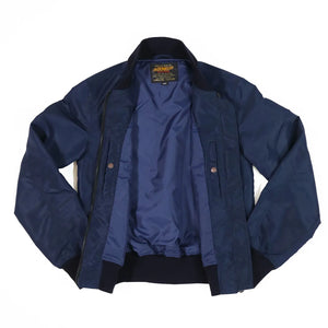 Iron Heart 5oz Nylon Type L2B Flight Jacket Navy IHM50 front open