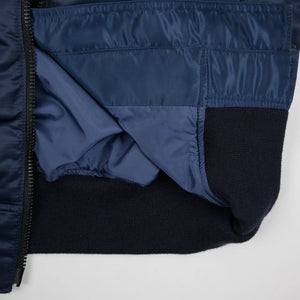 Iron Heart 5oz Nylon Type L2B Flight Jacket Navy IHM50 detail knitted hem