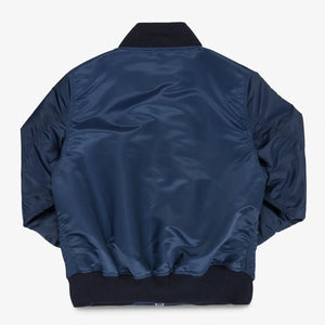 Iron Heart 5oz Nylon Type L2B Flight Jacket Navy IHM50 backside