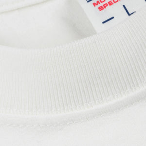 Iron Heart Octopus 7oz Loopwheeled TShirt White IHT-888 close up ribbed collar