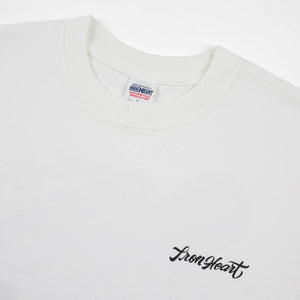 Iron Heart Octopus 7oz Loopwheeled TShirt White IHT-888 close up front