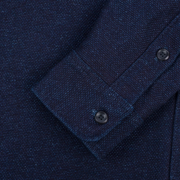 Iron Heart 21oz Sashiko Work Shirt - IHSH-397 / Indigo Dyed