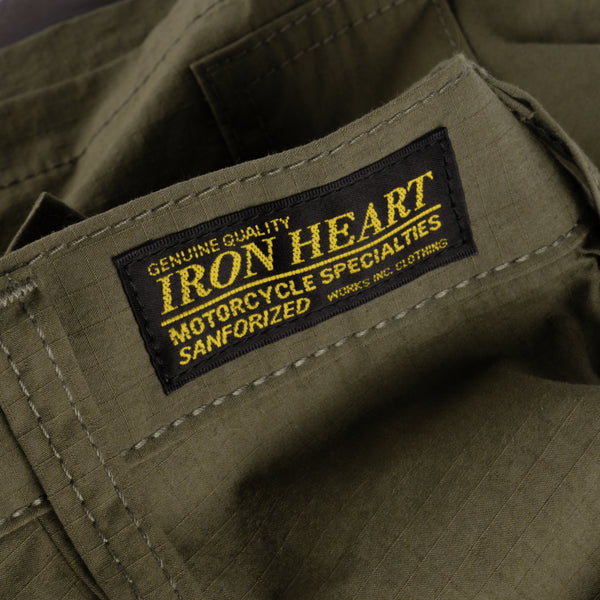 Iron Heart 7oz Ripstop Cargo Shorts – IH-736 / Olive Drab Green