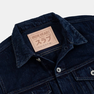 Iron Heart 16oz Slubby Selvedge Denim Modified Type III Jacket – Black Overdyed / IH-526J-SLBod