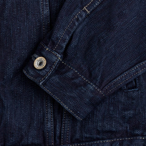 Iron Heart 16oz Slubby Selvedge Denim Modified Type III Jacket – Black Overdyed / IH-526J-SLBod