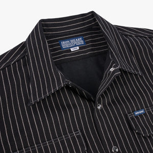 Iron Heart 10oz Wabash Mechanic Shirt – Black / IHSH-416
